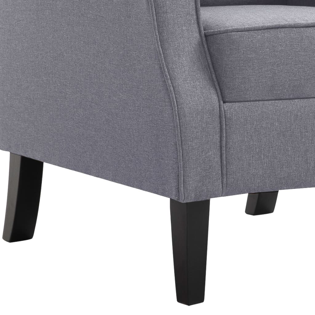 Fauteuil tissu gris foncé