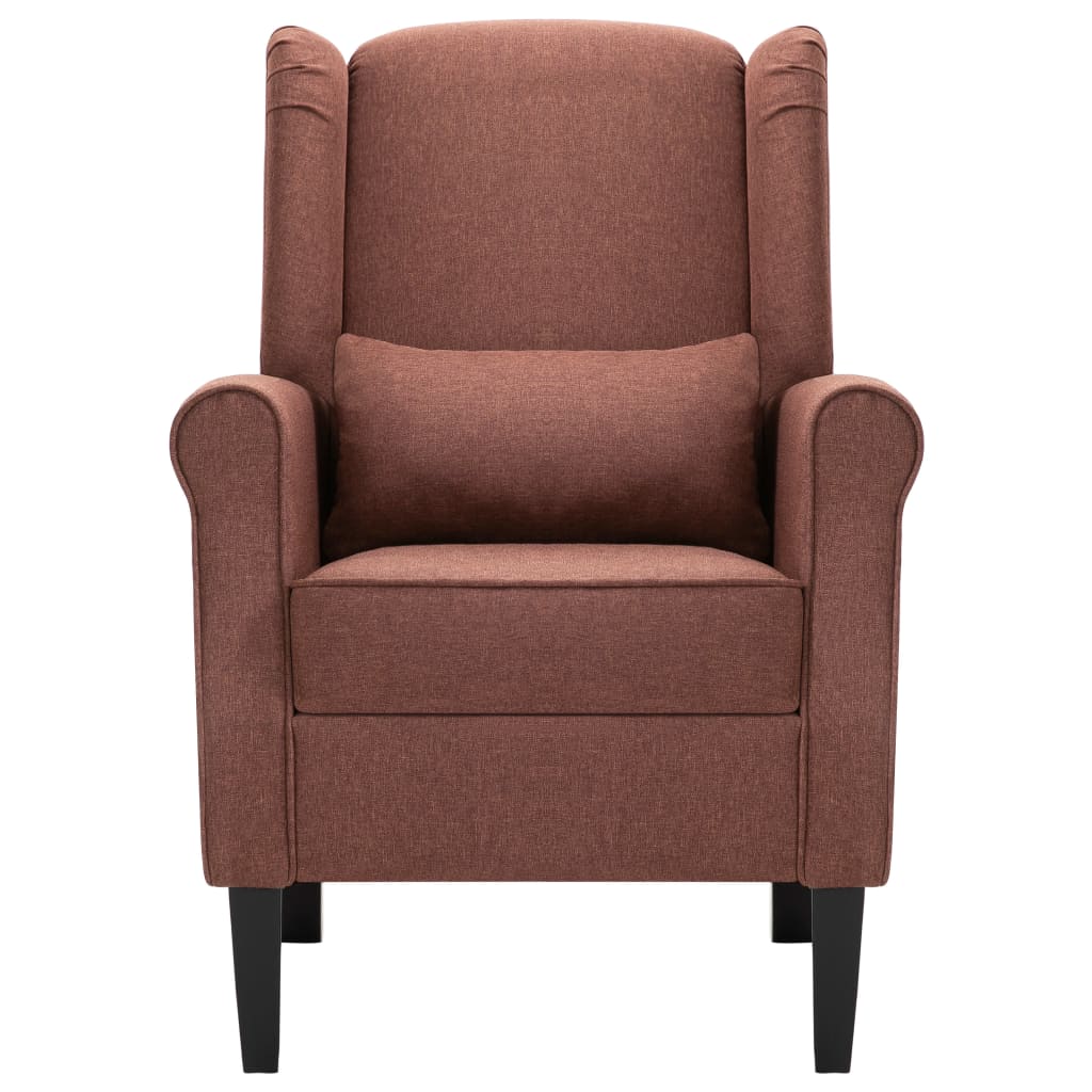 Fauteuil en tissu marron