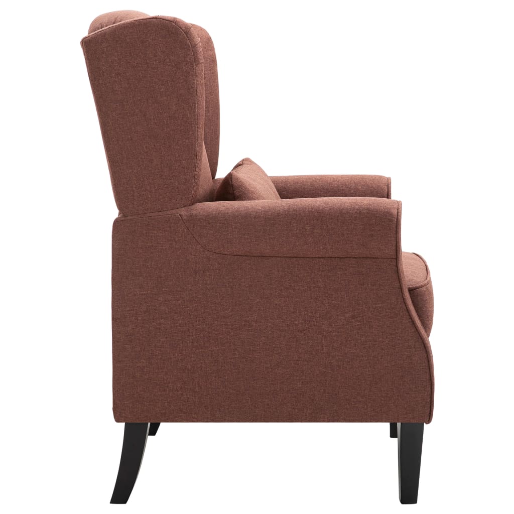 Fauteuil en tissu marron