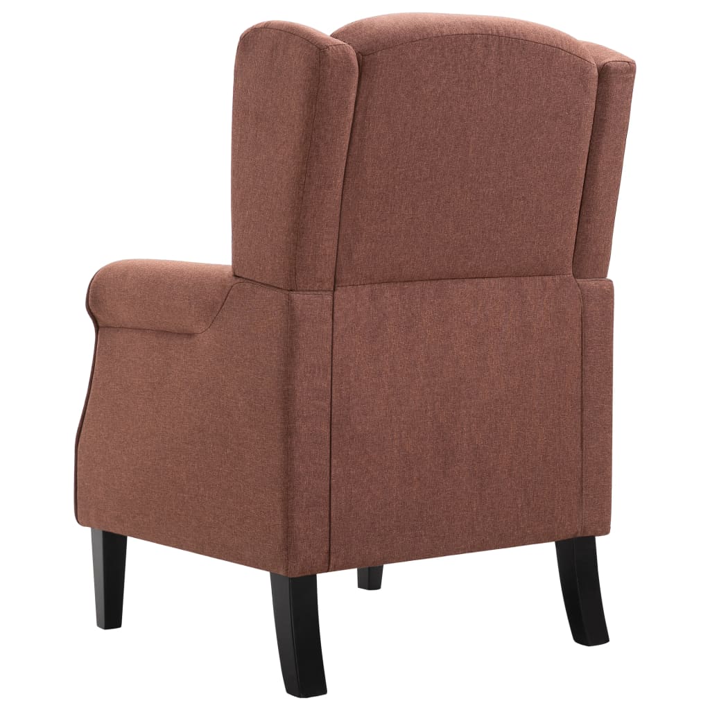 Fauteuil en tissu marron