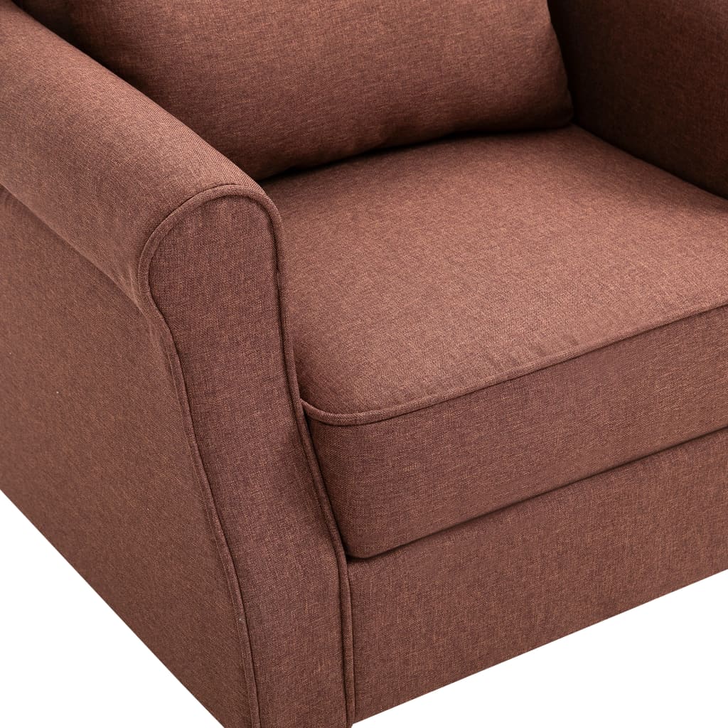 Fauteuil en tissu marron