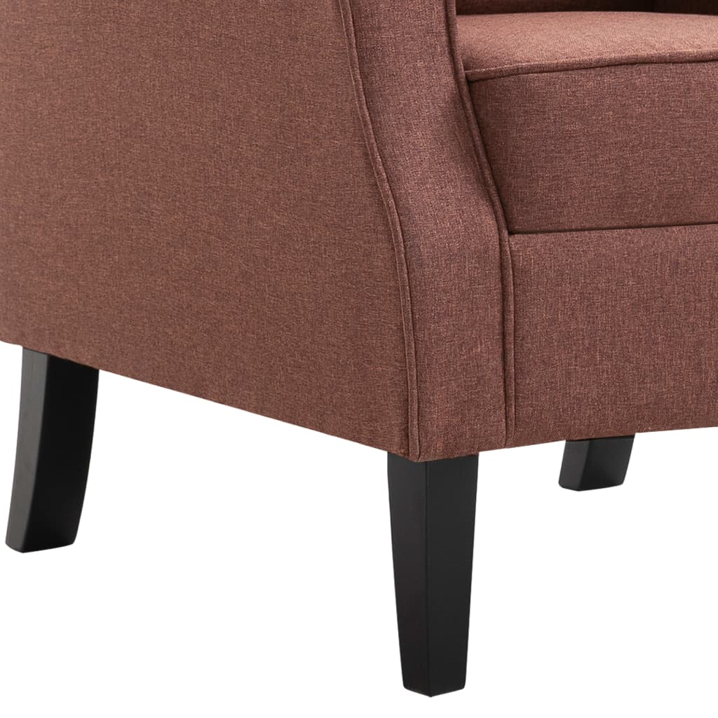Fauteuil en tissu marron