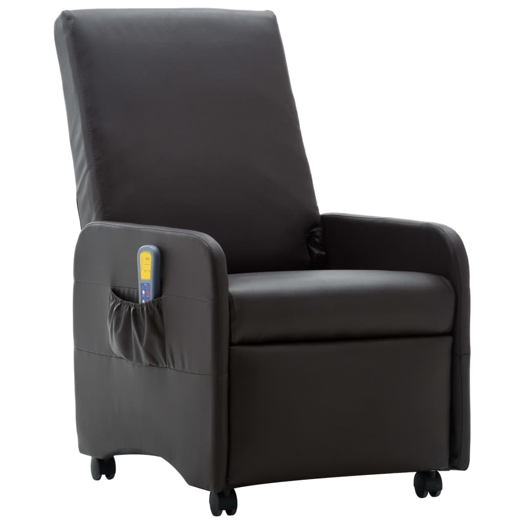 Massagesessel Braun Kunstleder