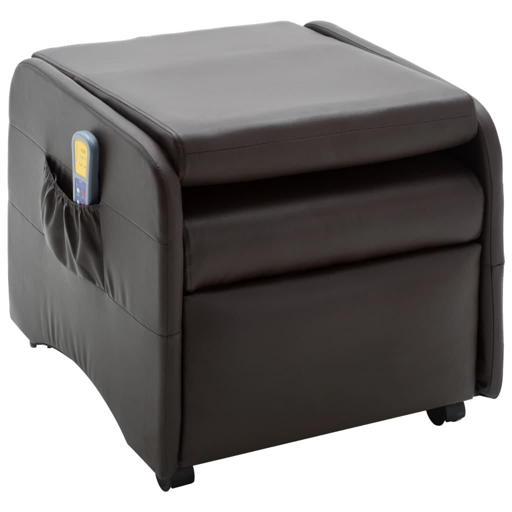 Massagesessel Braun Kunstleder