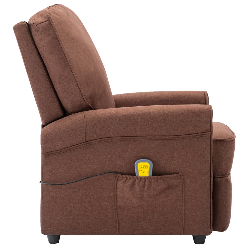 Massagesessel Braun Stoff