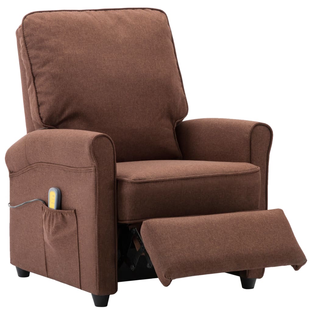 Massagesessel Braun Stoff
