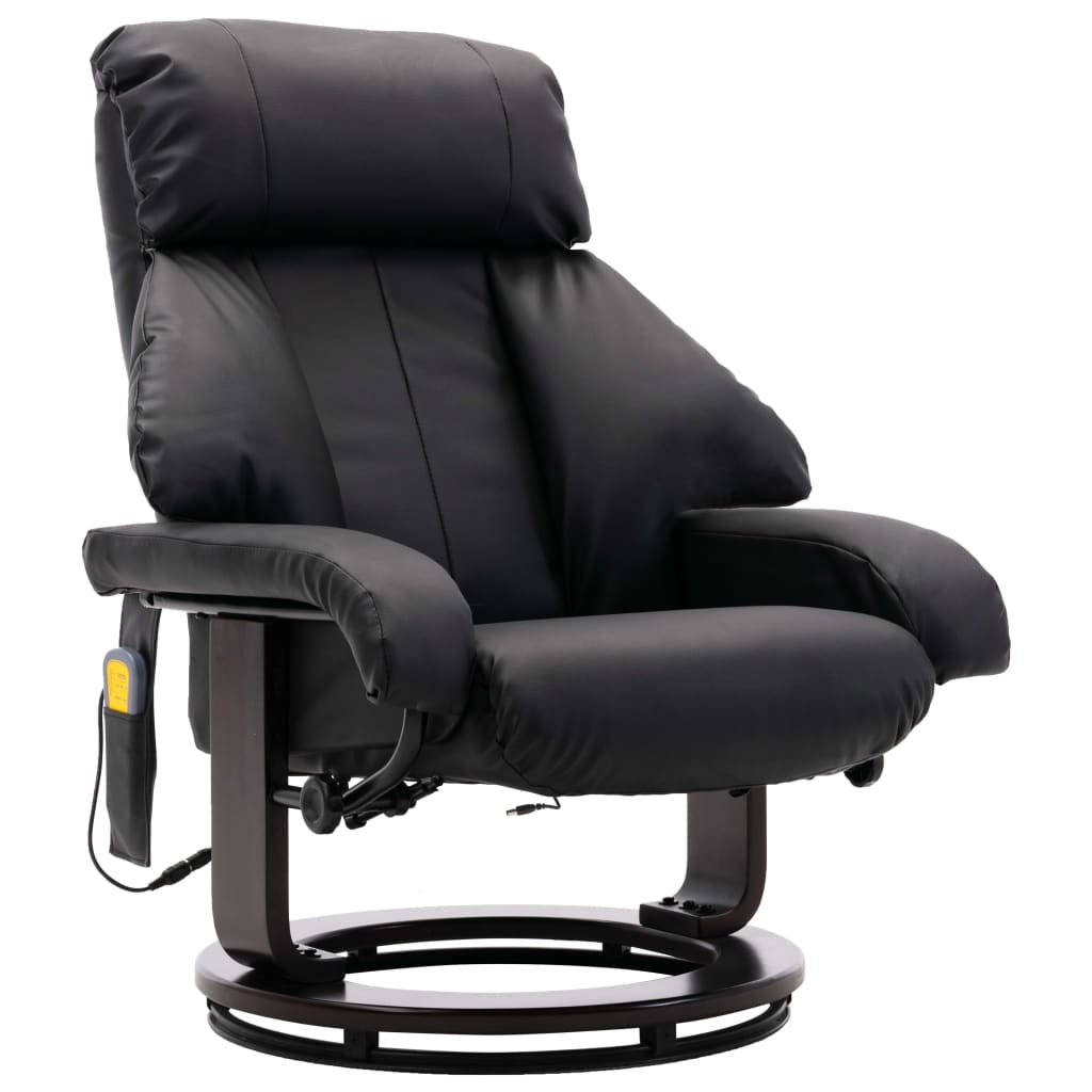 TV-Massagesessel Schwarz Kunstleder