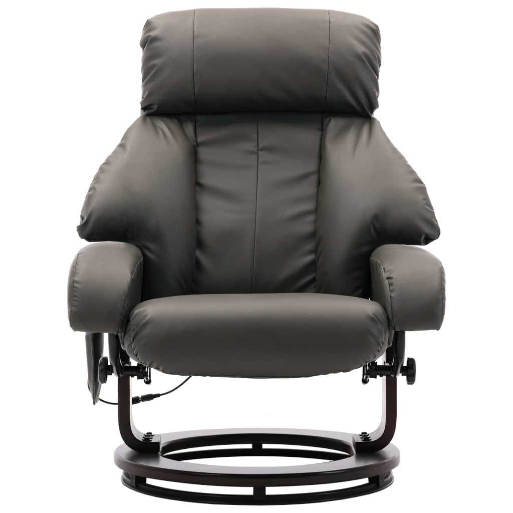 TV-Massagesessel Grau Kunstleder