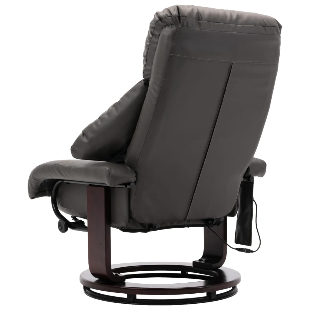 TV-Massagesessel Grau Kunstleder