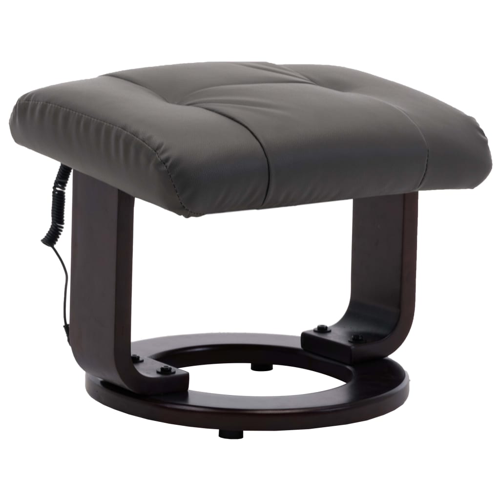 TV-Massagesessel Grau Kunstleder