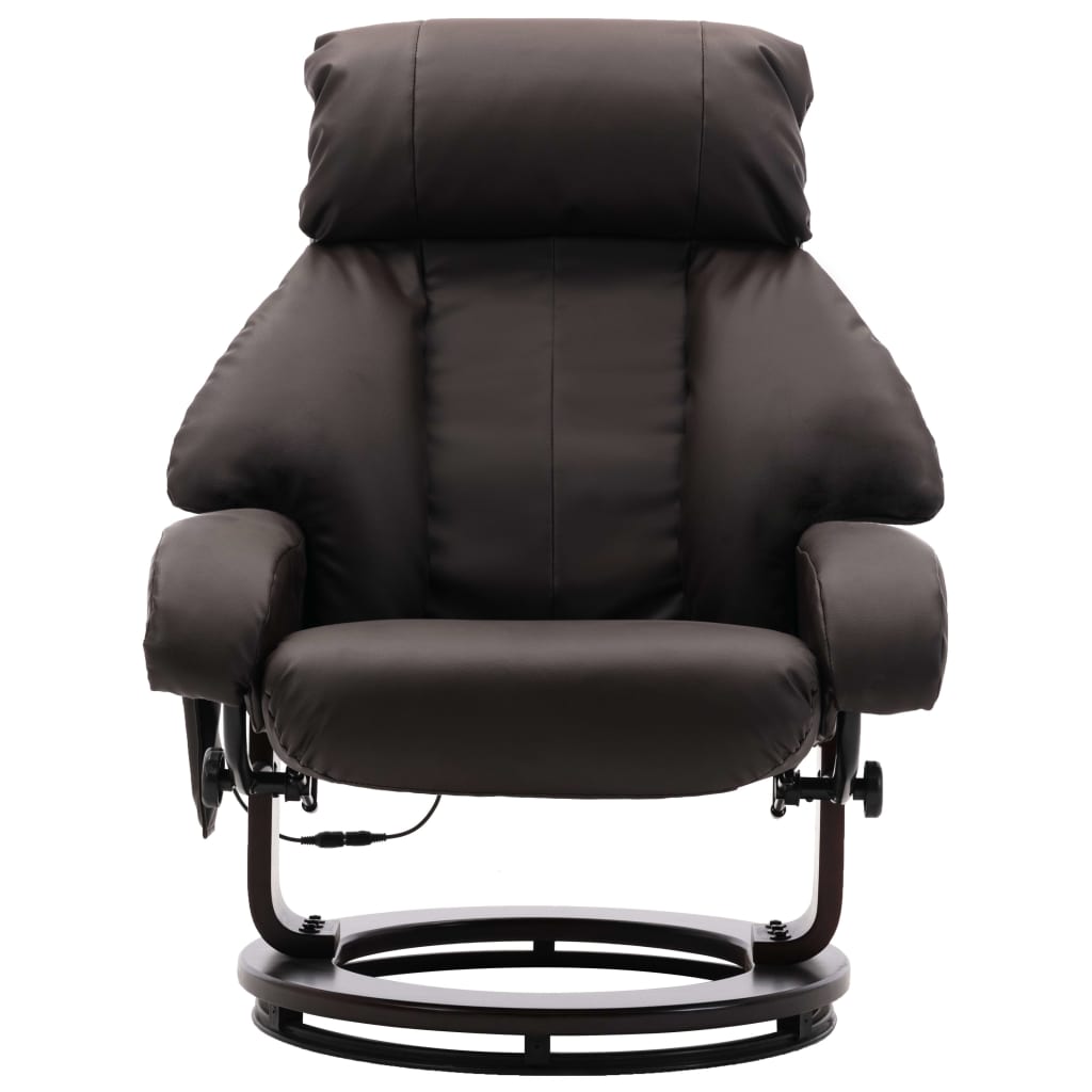 TV-Massagesessel Braun Kunstleder