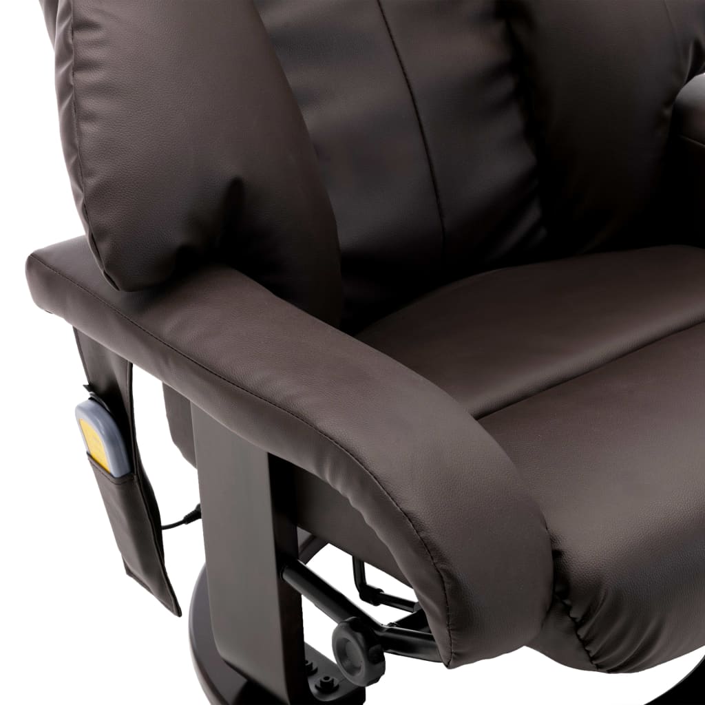 TV-Massagesessel Braun Kunstleder