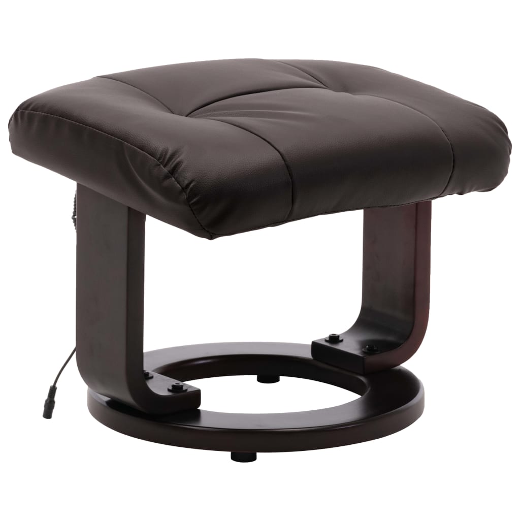 TV-Massagesessel Braun Kunstleder