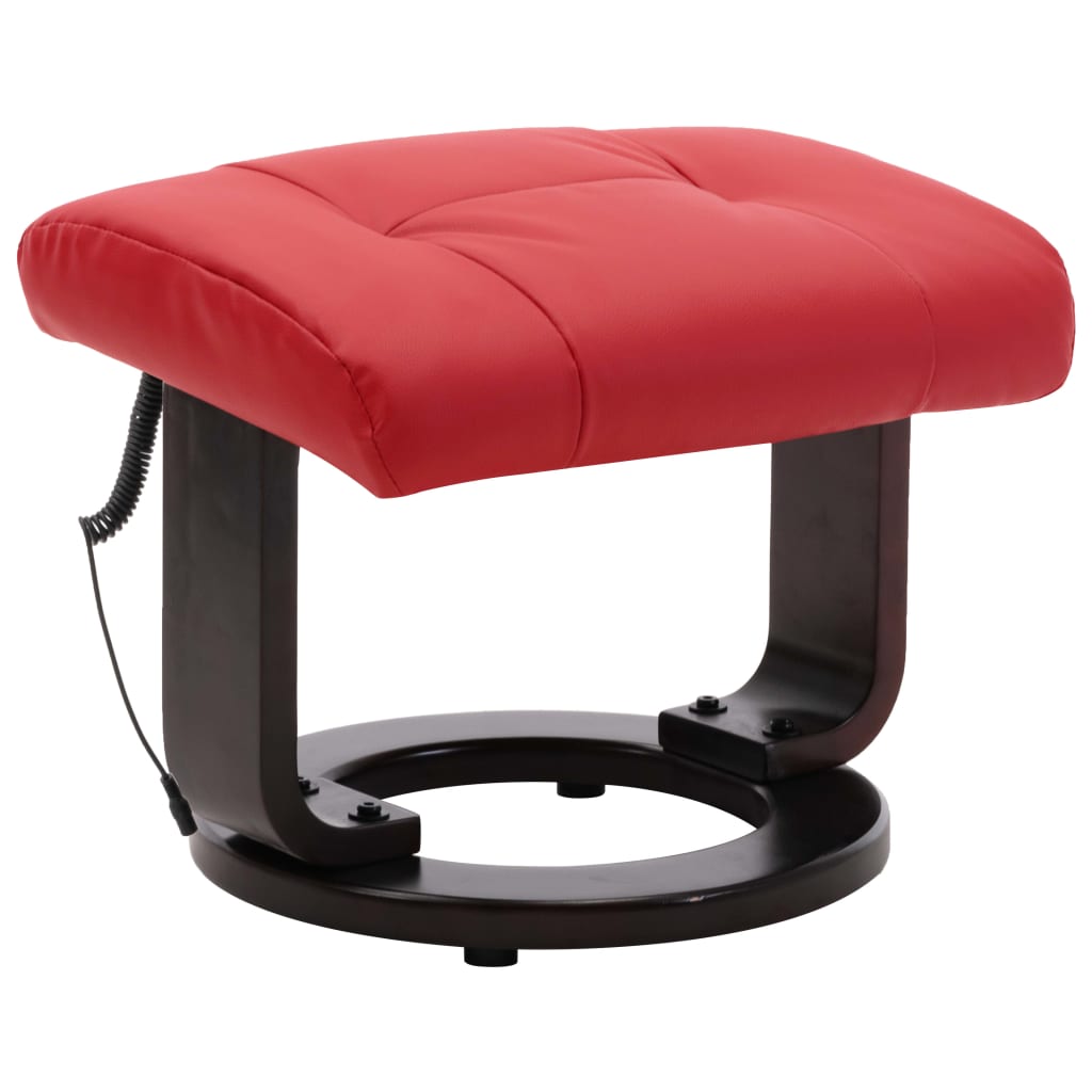 TV-Massagesessel Rot Kunstleder
