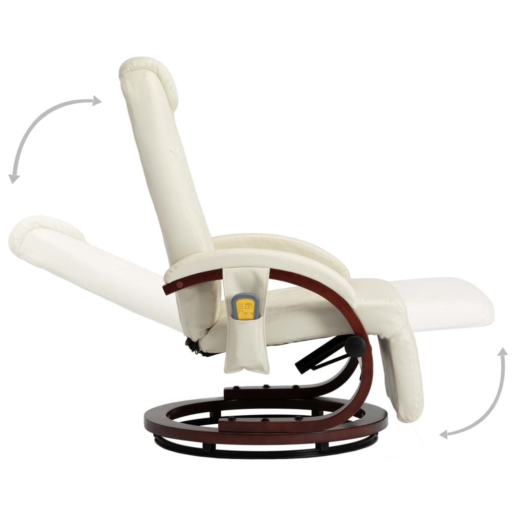 TV-Massagesessel Creme Kunstleder