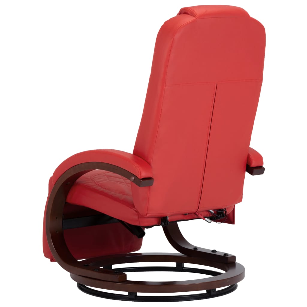 TV-Massagesessel Rot Kunstleder