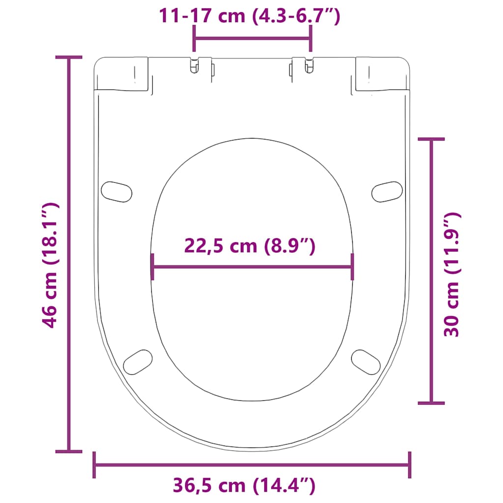 Toilettensitz mit Absenkautomatik und Quick-Release-Design Weiß