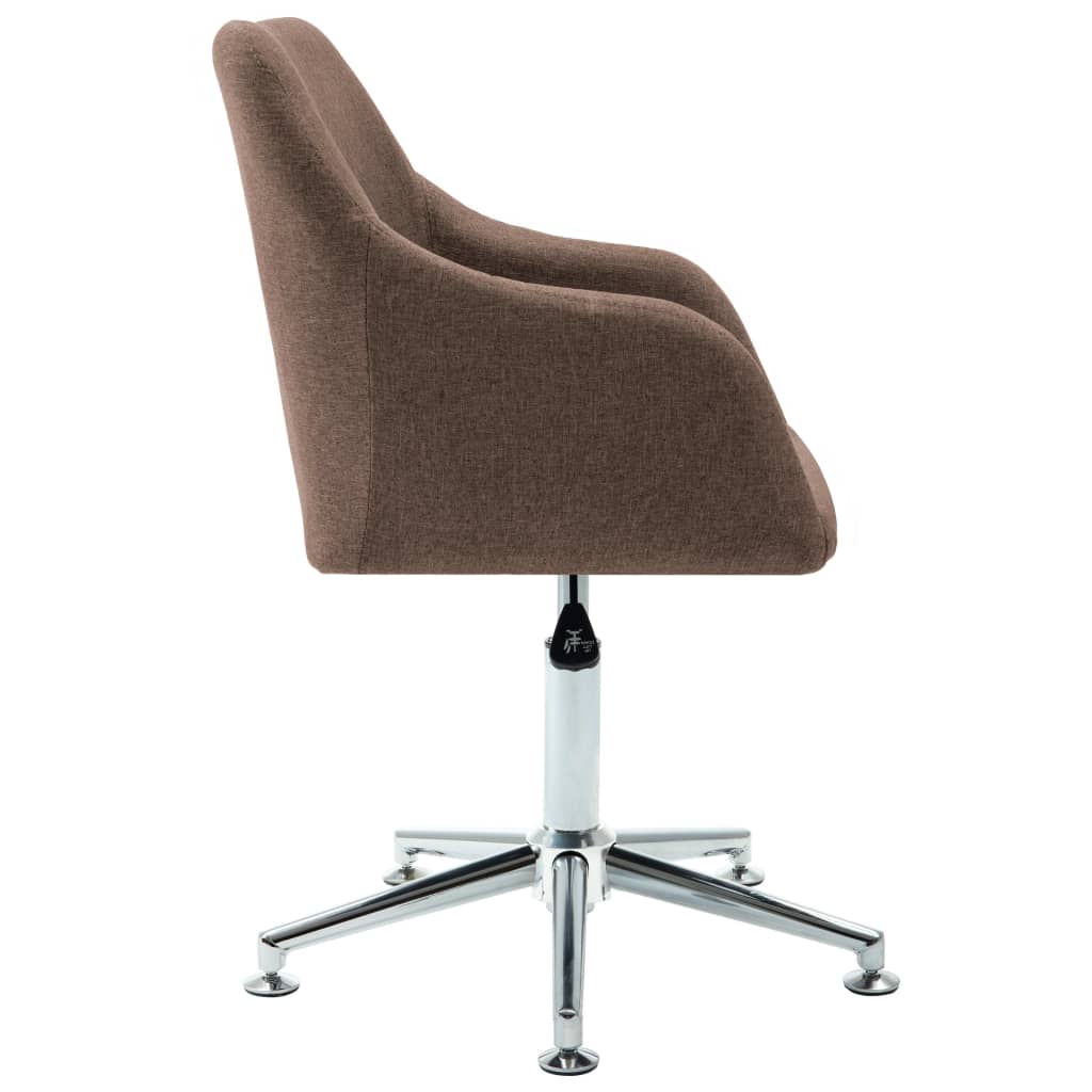 Esszimmerstühle Drehbar 2 Stk. Braun Stoff