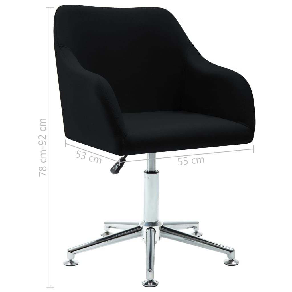 Esszimmerstühle Drehbar 2 Stk. Schwarz Stoff
