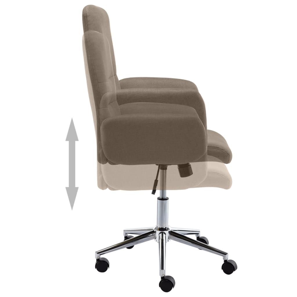 Bürostuhl Taupe Stoff