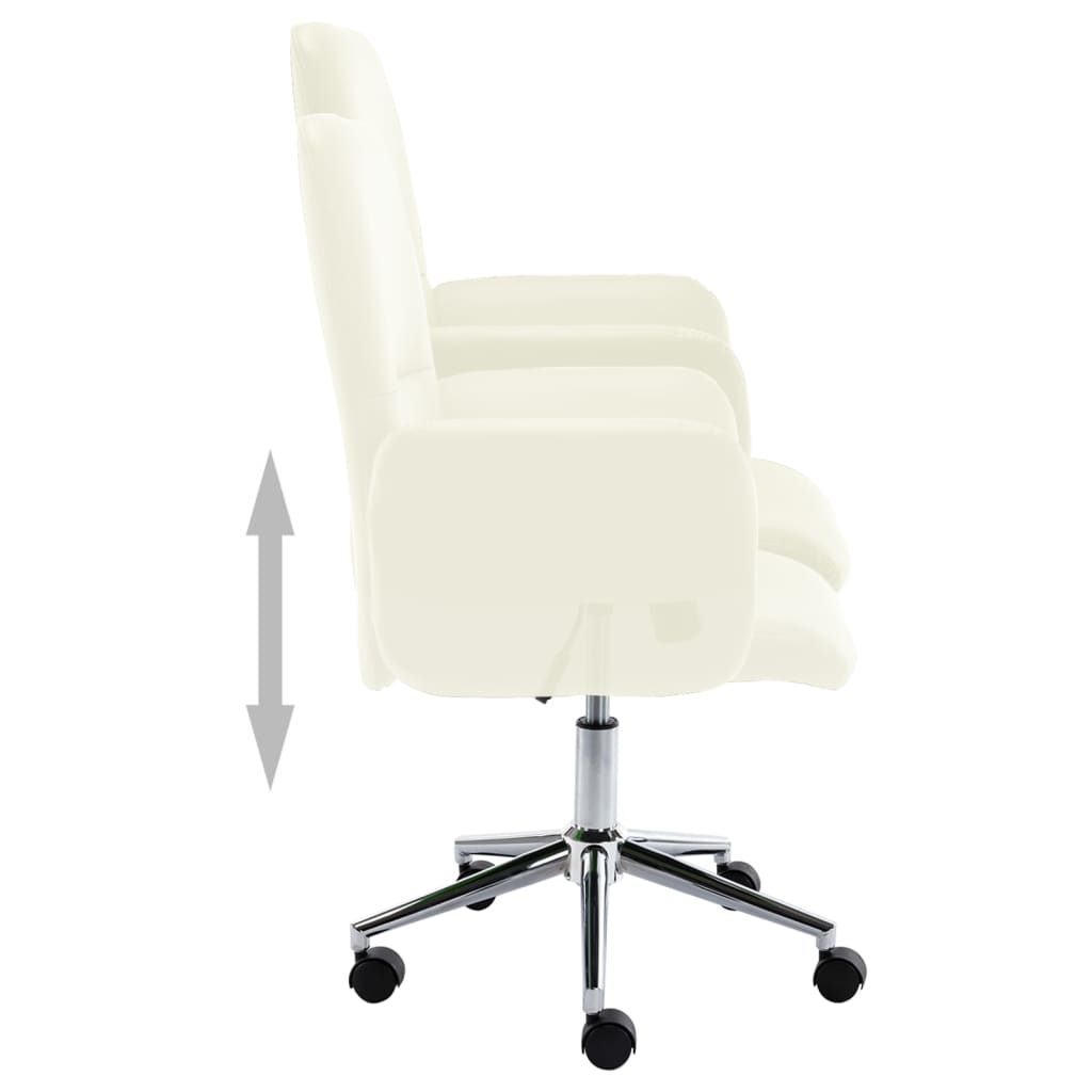 Bürostuhl Creme Kunstleder