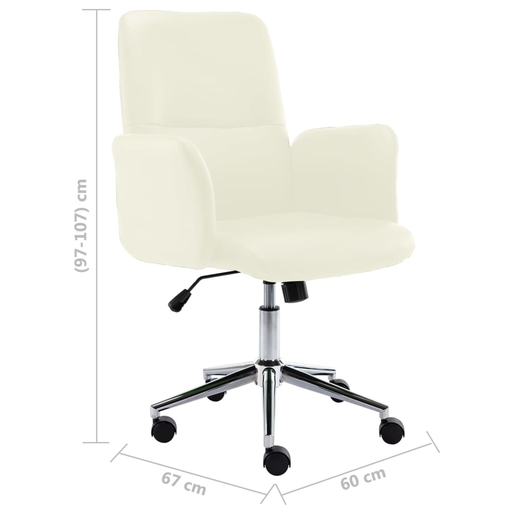 Bürostuhl Creme Kunstleder