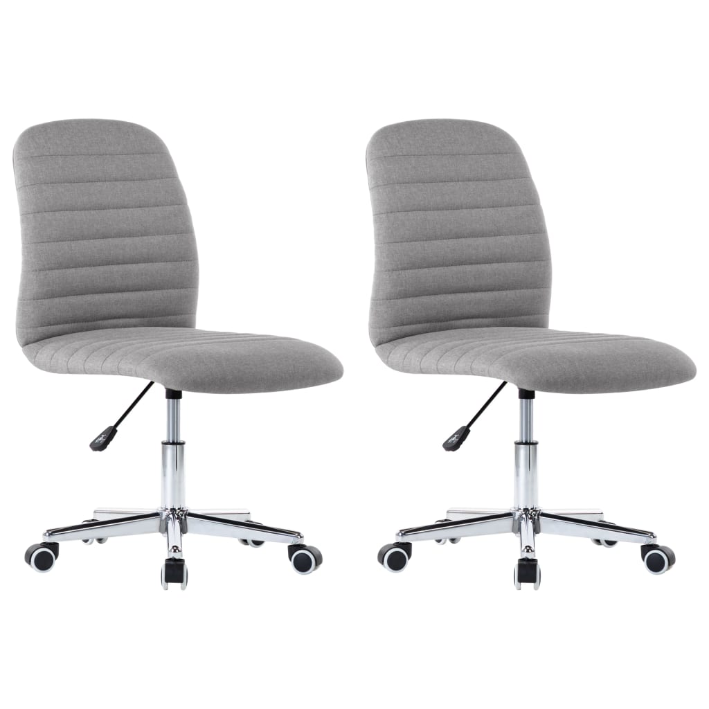 Dining chairs 2 pcs. Light grey fabric