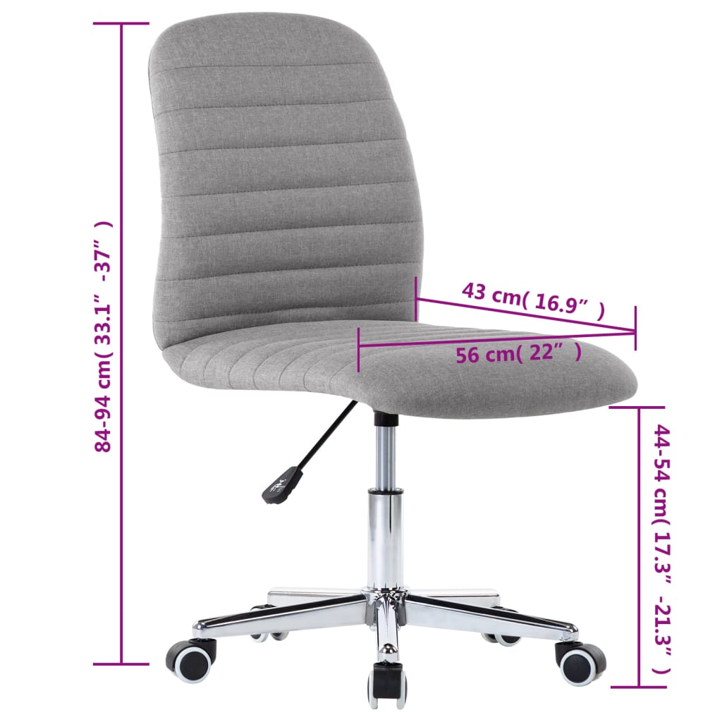 Dining chairs 2 pcs. Light grey fabric