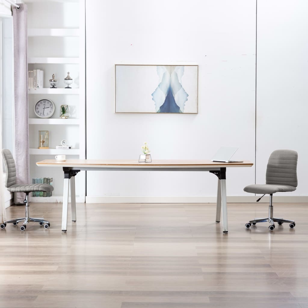 Dining chairs 2 pcs. Light grey fabric