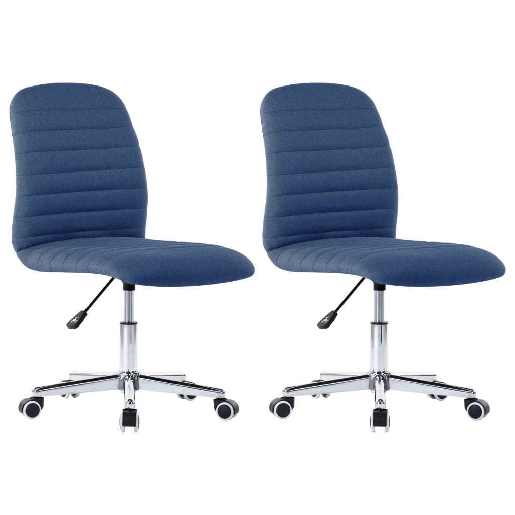 Dining chairs 2 pcs. Blue fabric