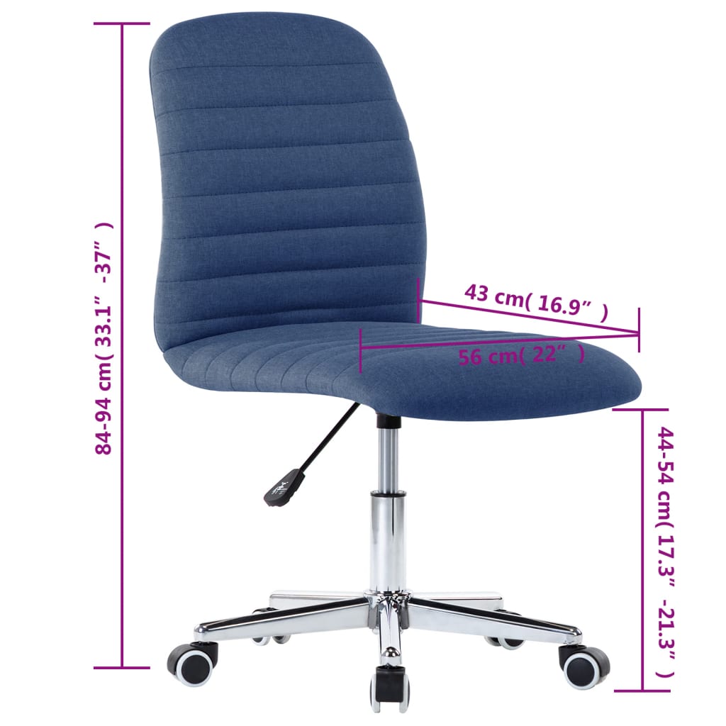 Dining chairs 2 pcs. Blue fabric