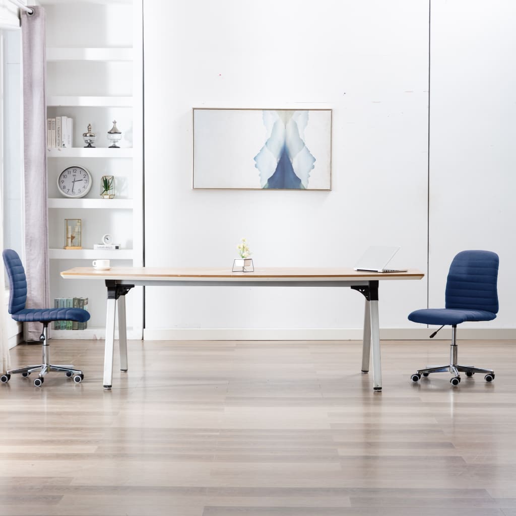 Dining chairs 2 pcs. Blue fabric