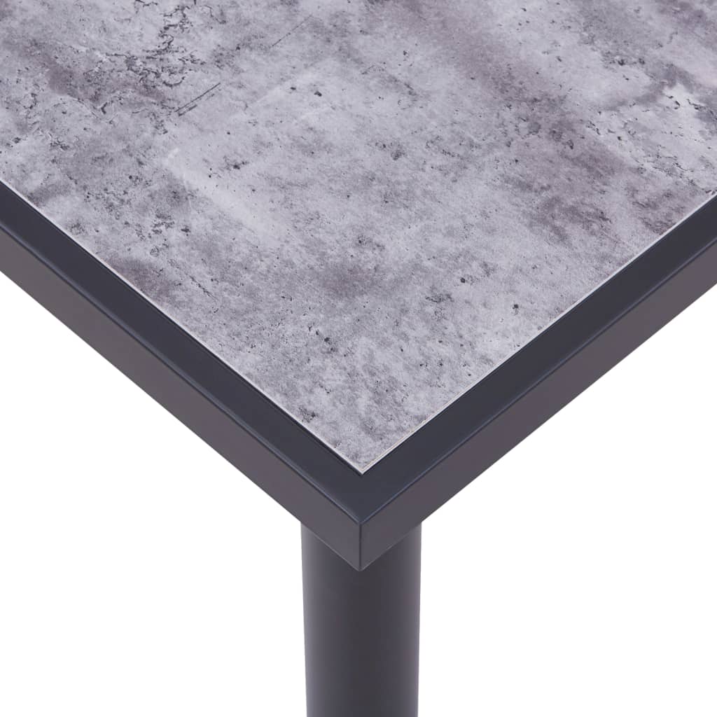 Table à manger noire et gris béton 180 x 90 x 75 cm MDF