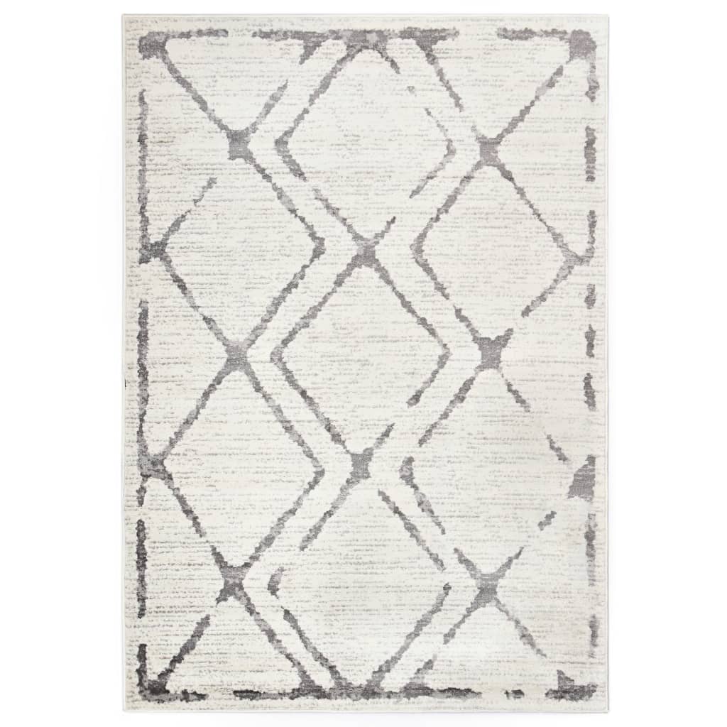 Teppich Creme und Grau 80 x 150 cm PP