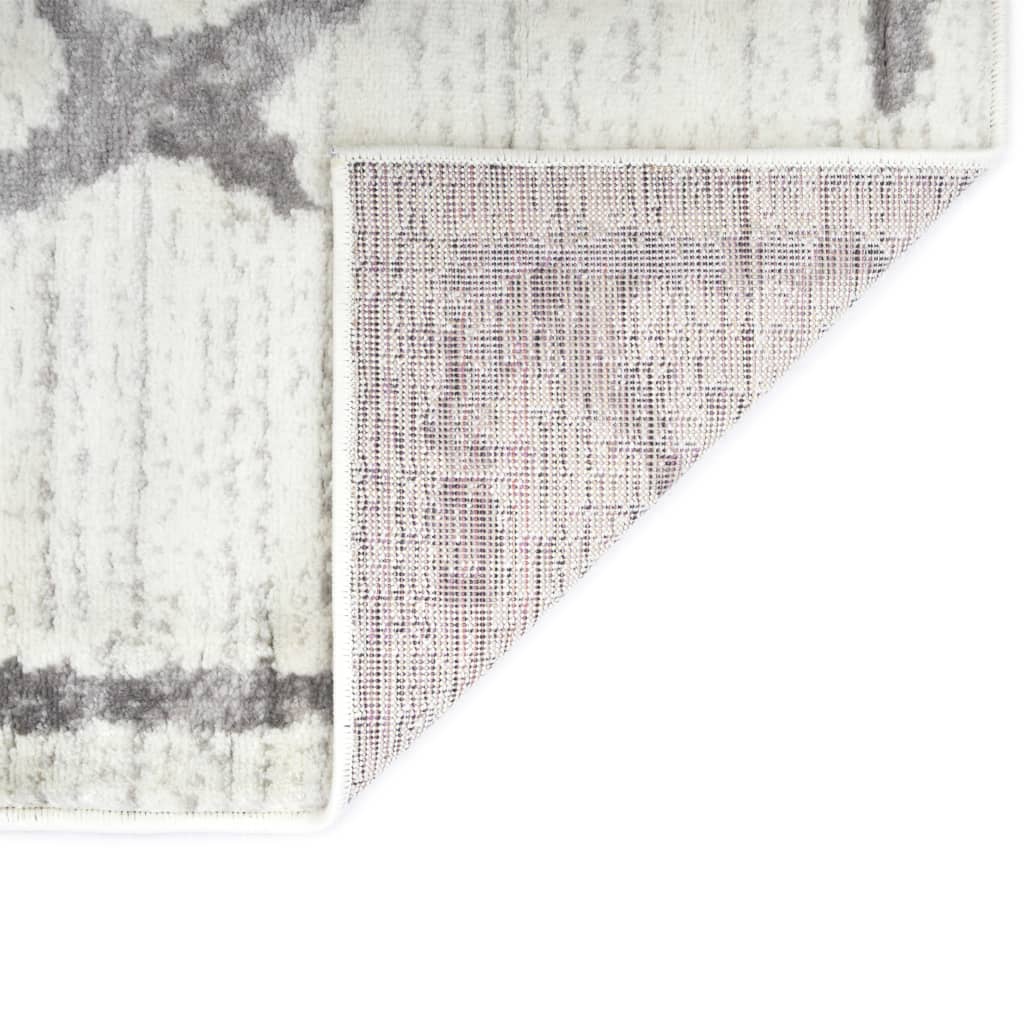 Teppich Creme und Grau 80 x 150 cm PP