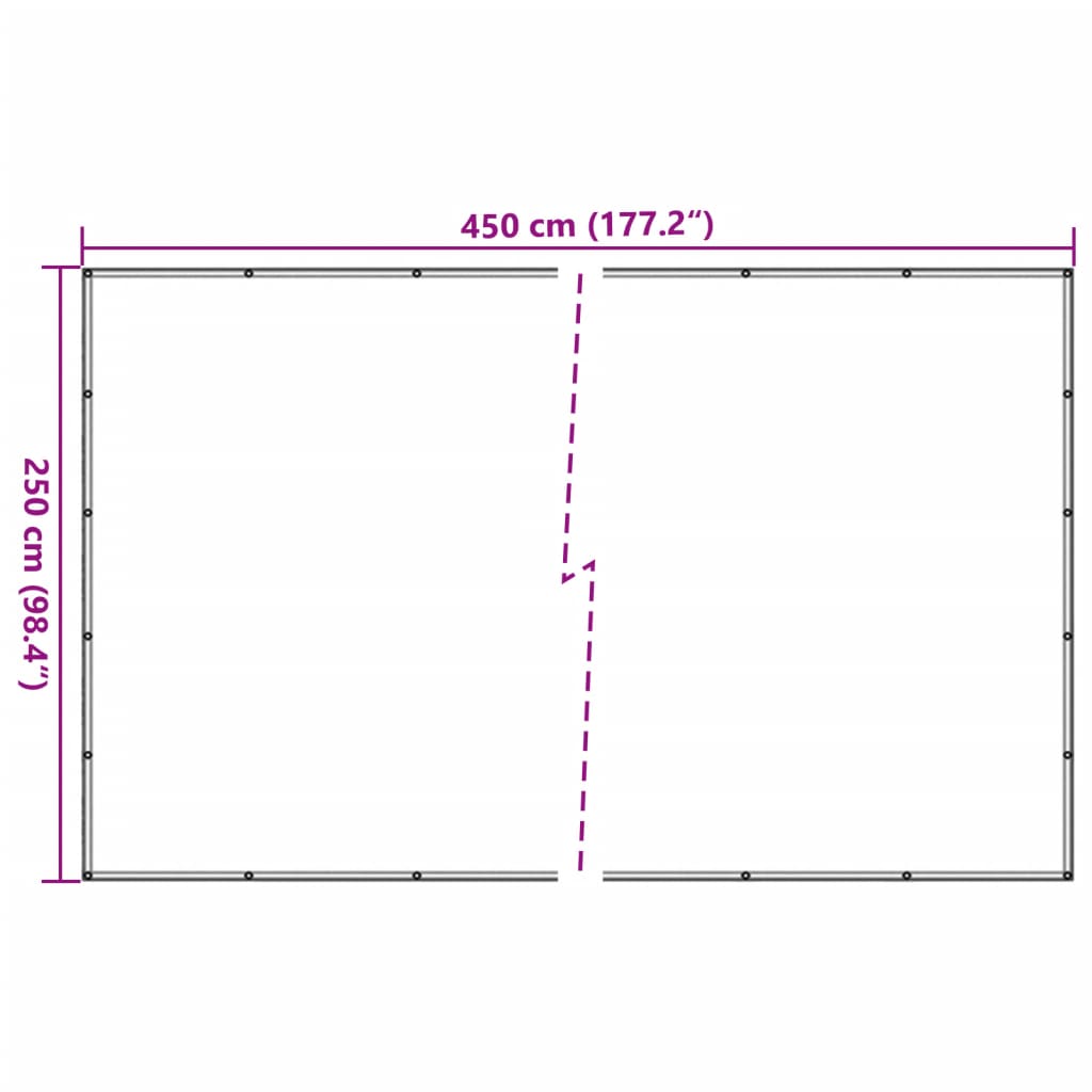 Anhängernetz HDPE 2,5x4,5 m Schwarz