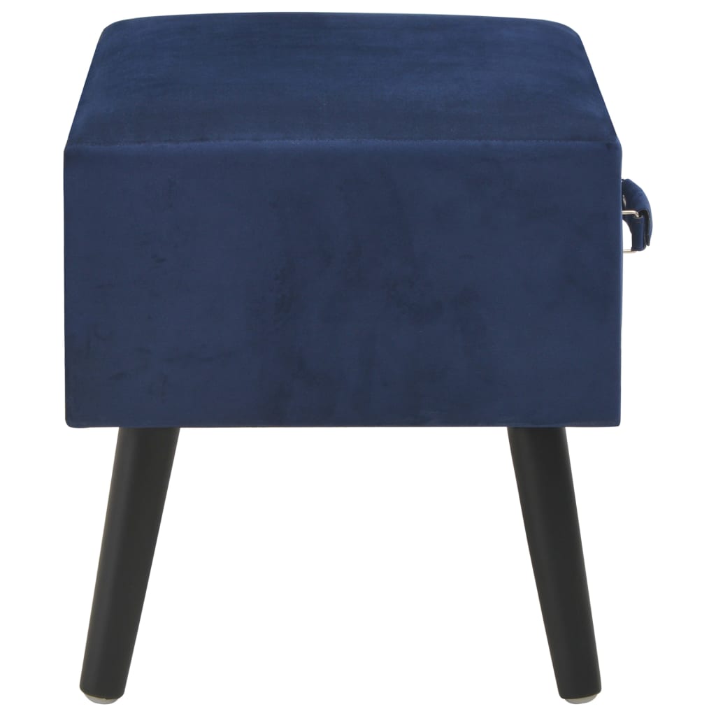 Bedside tables 2 pcs. Blue 40 x 35 x 40 cm Velvet