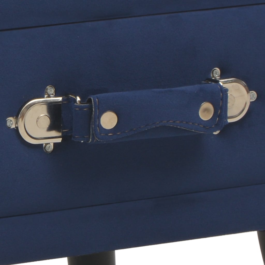 Bedside tables 2 pcs. Blue 40 x 35 x 40 cm Velvet