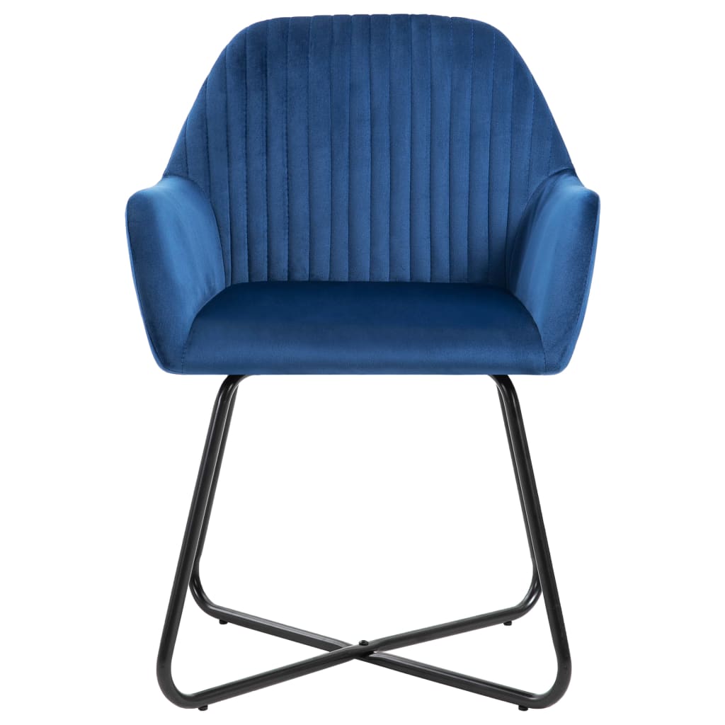 Dining chairs 2 pcs. Blue velvet