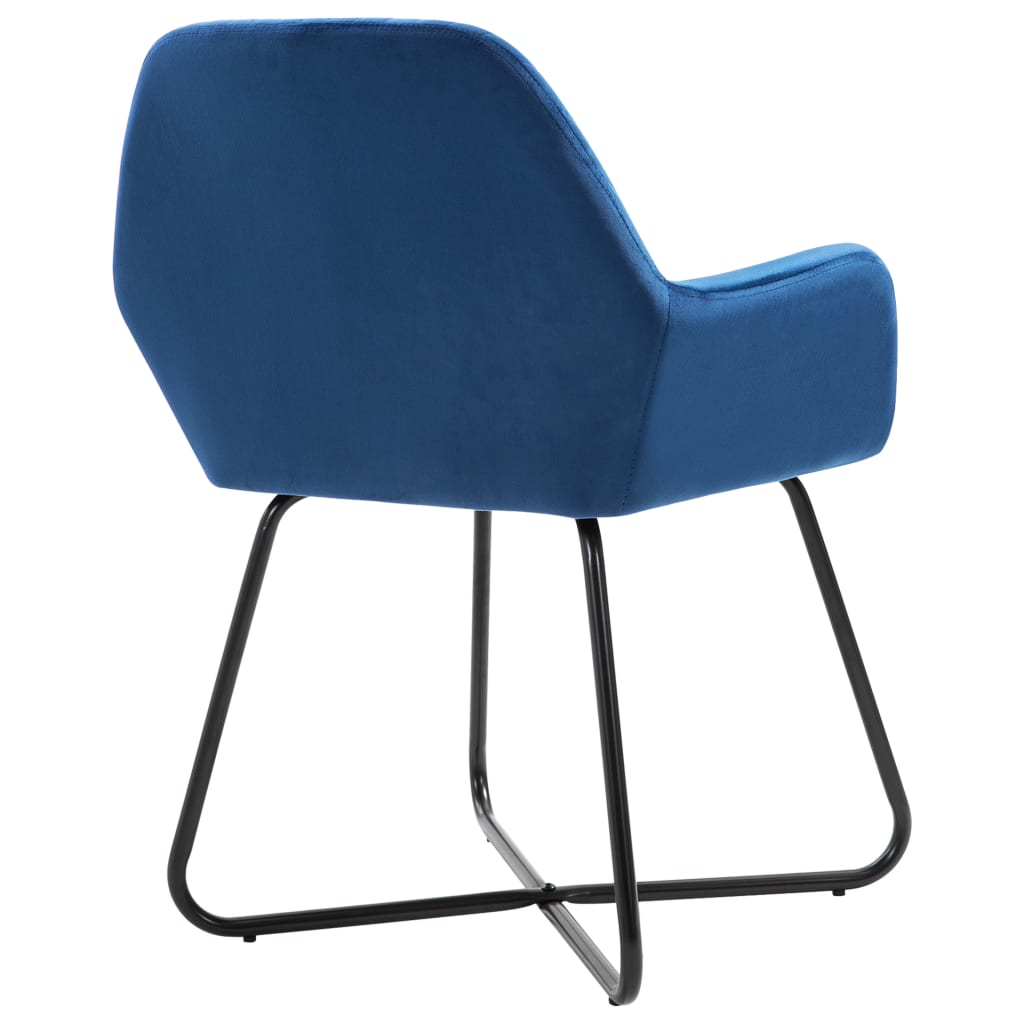 Dining chairs 2 pcs. Blue velvet