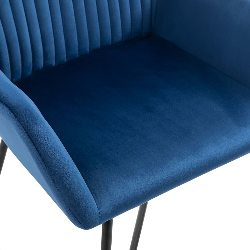 Dining chairs 2 pcs. Blue velvet