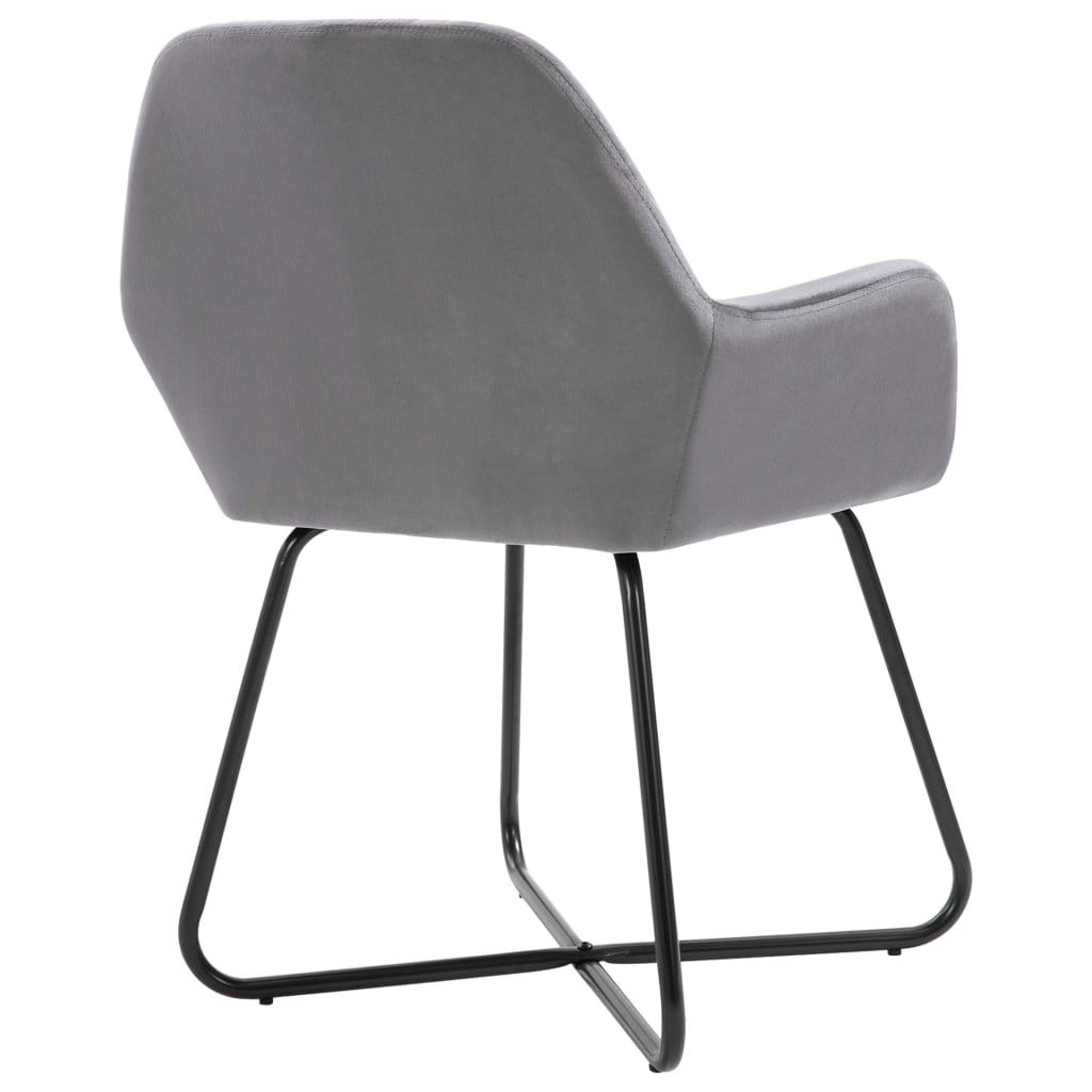 Dining chairs 2 pcs. Grey velvet