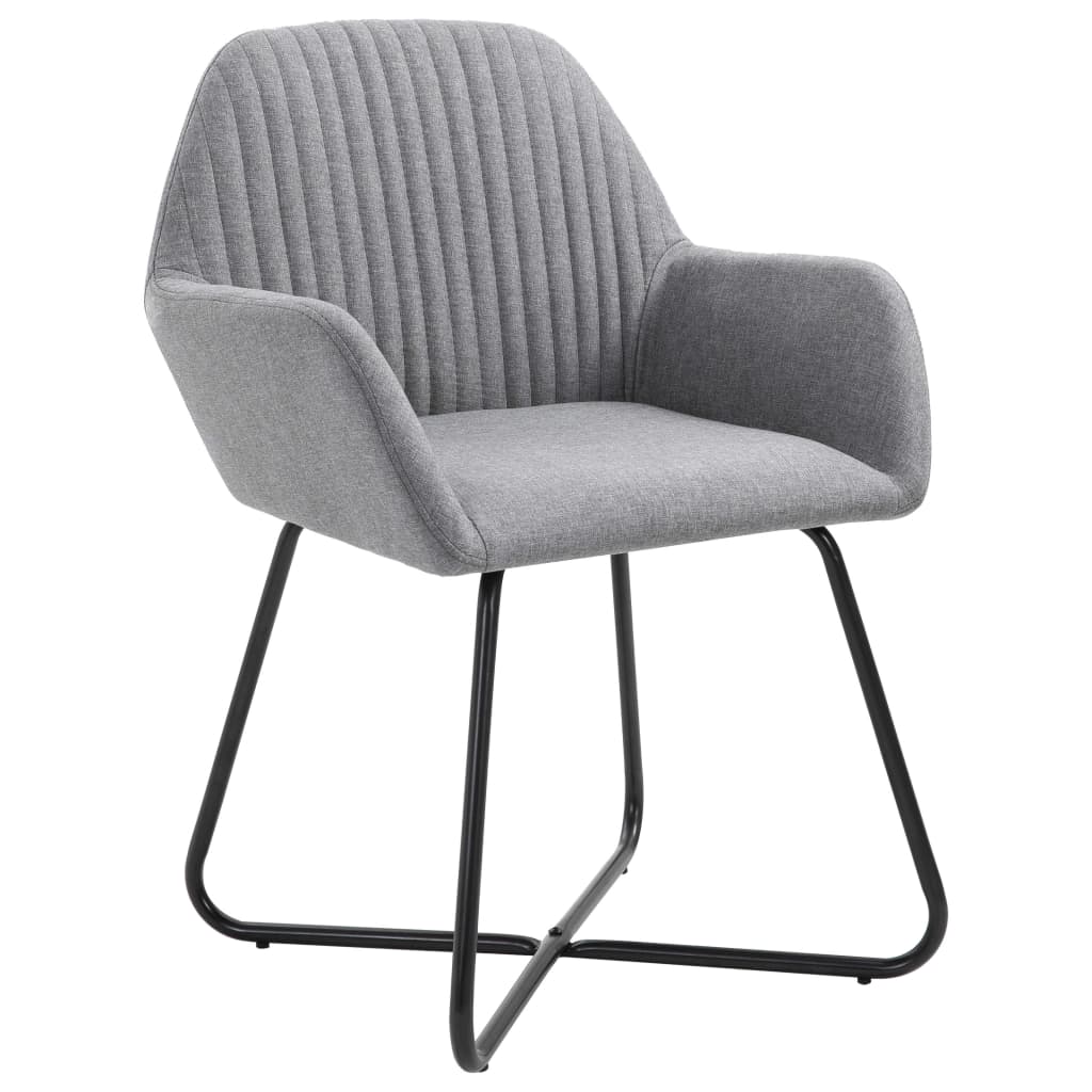 Dining chairs 2 pcs. Light grey fabric