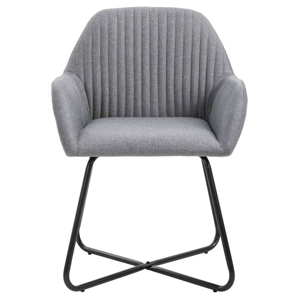 Dining chairs 2 pcs. Light grey fabric