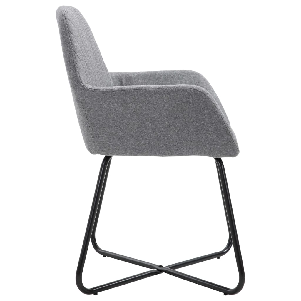 Dining chairs 2 pcs. Light grey fabric