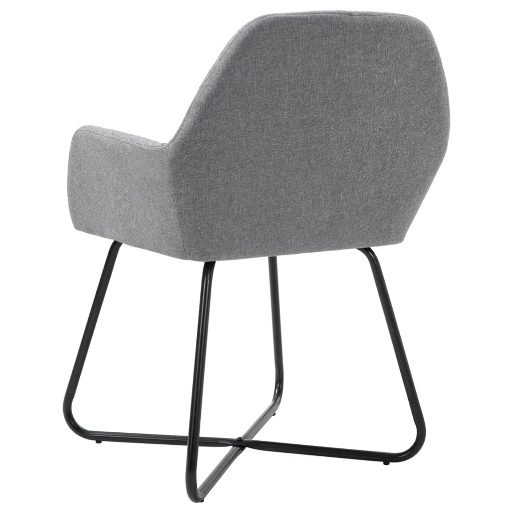 Dining chairs 2 pcs. Light grey fabric