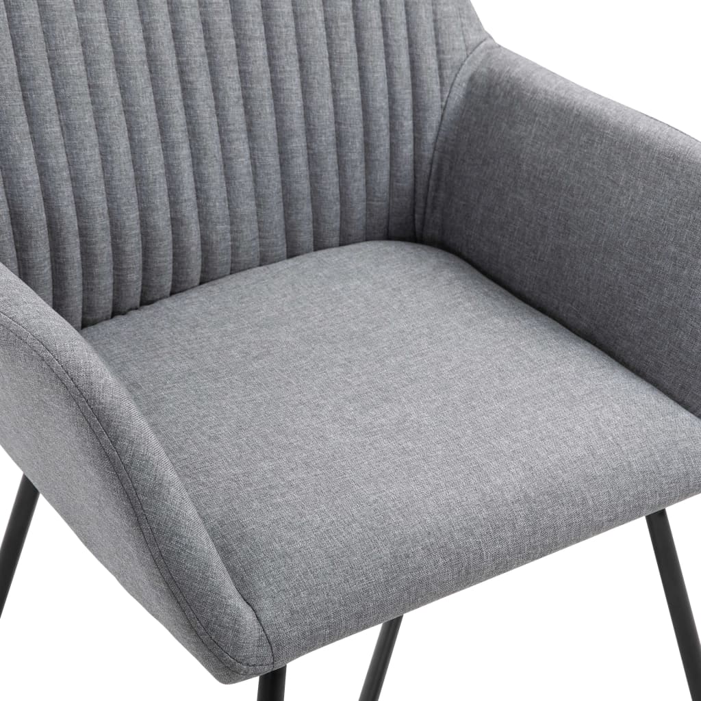 Dining chairs 2 pcs. Light grey fabric