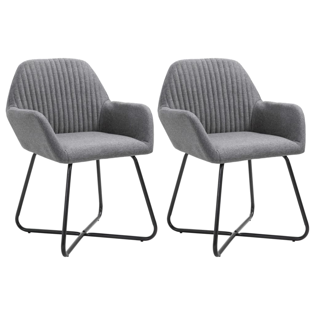Dining chairs 2 pcs. Dark grey fabric