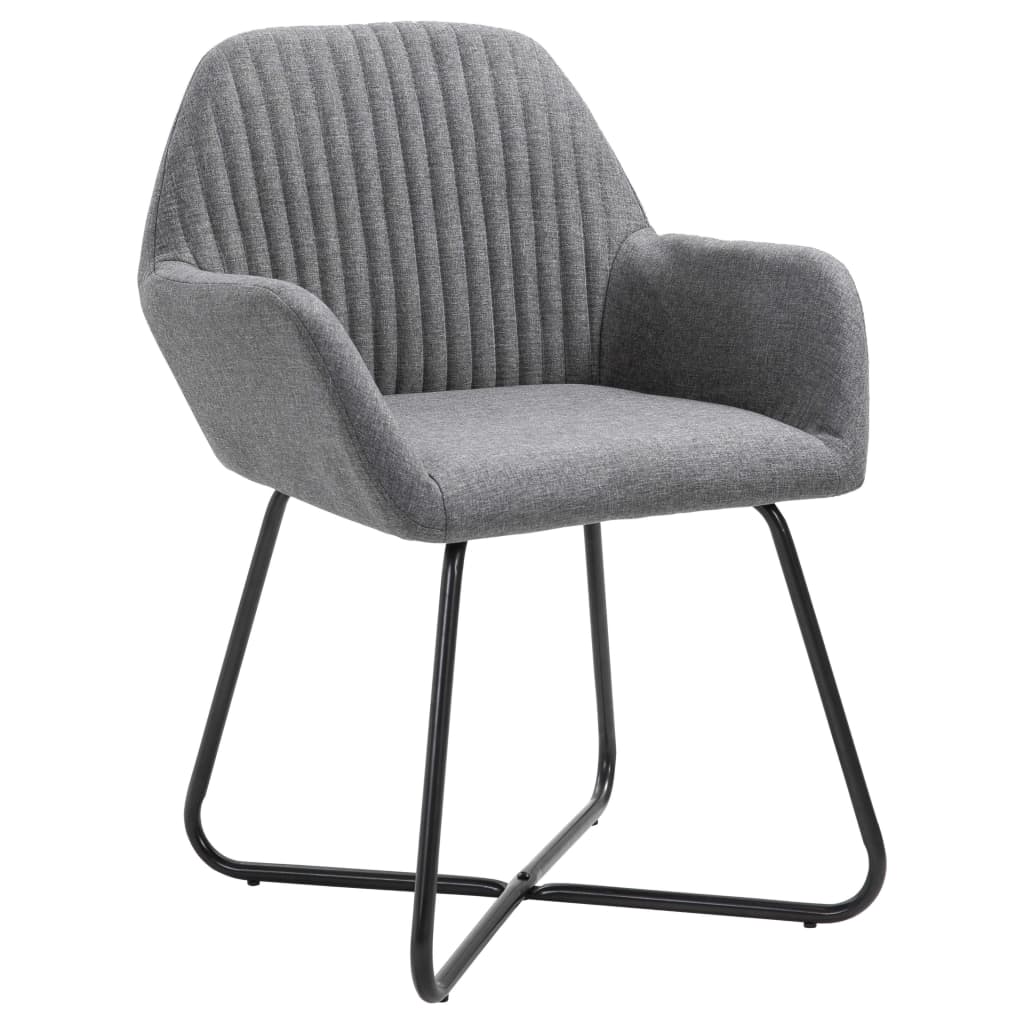Dining chairs 2 pcs. Dark grey fabric