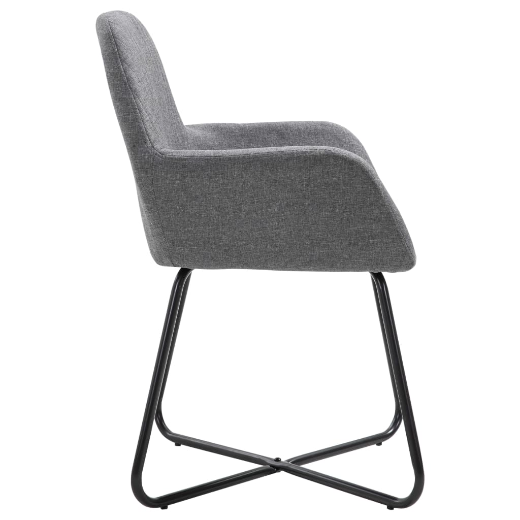 Dining chairs 2 pcs. Dark grey fabric